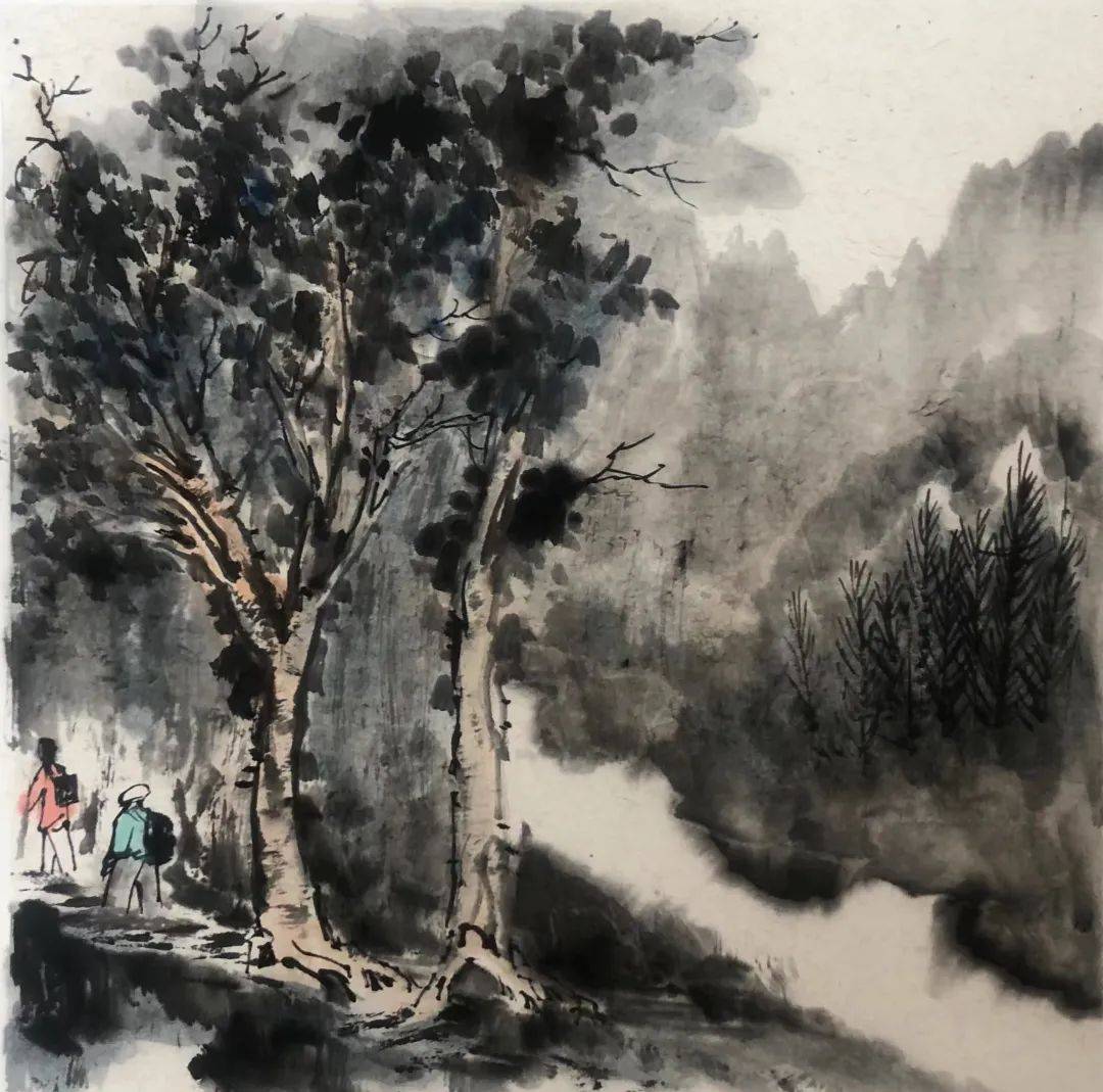 心动不如行动画起来才重要张际才写意山水画线上交流群学员学画感想之