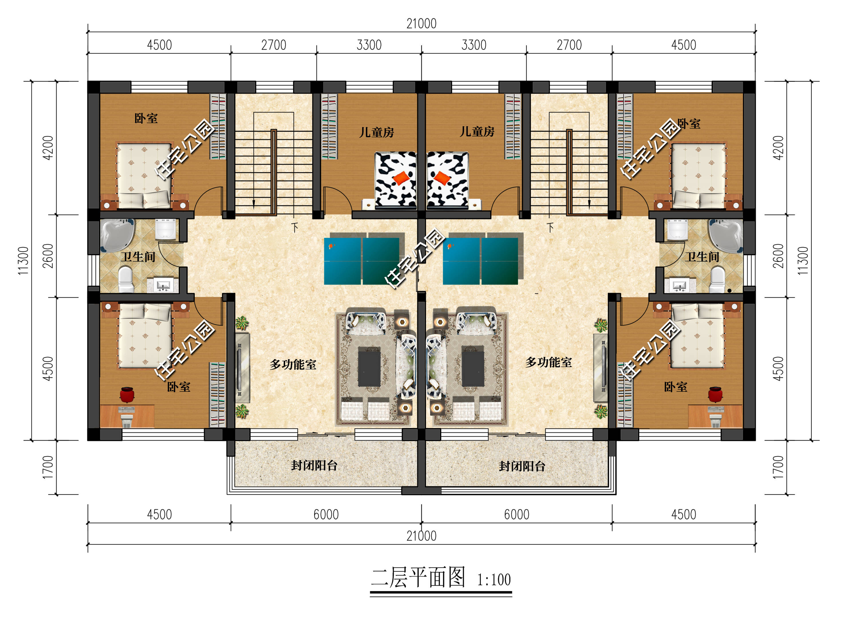 21×14米二層雙拼別墅,兄弟一起建,費用共同承擔,生活相互扶持_家人