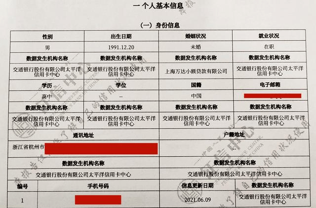 2022年征信报告图片