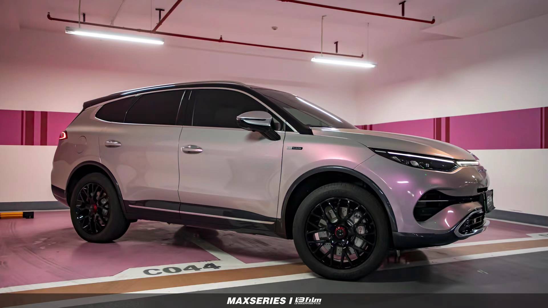 腾势xlbfilm改色膜钻石梦幻火山灰