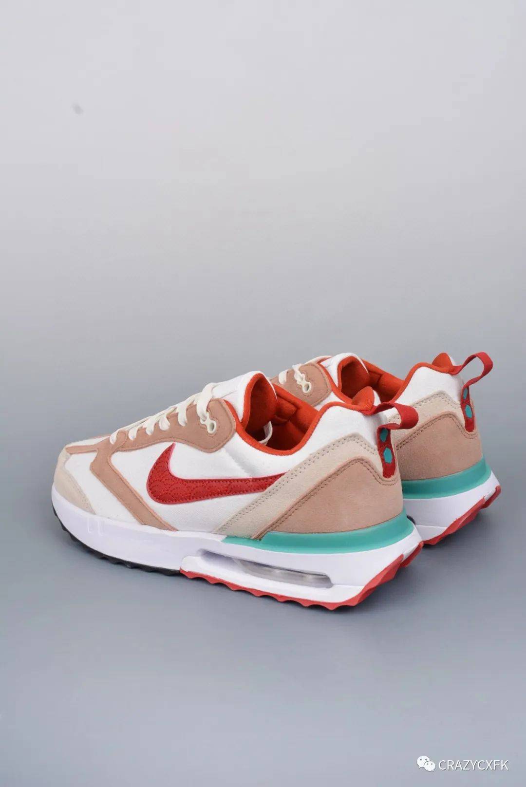 耐克nikeairmaxdawn白粉红低帮气垫跑步鞋
