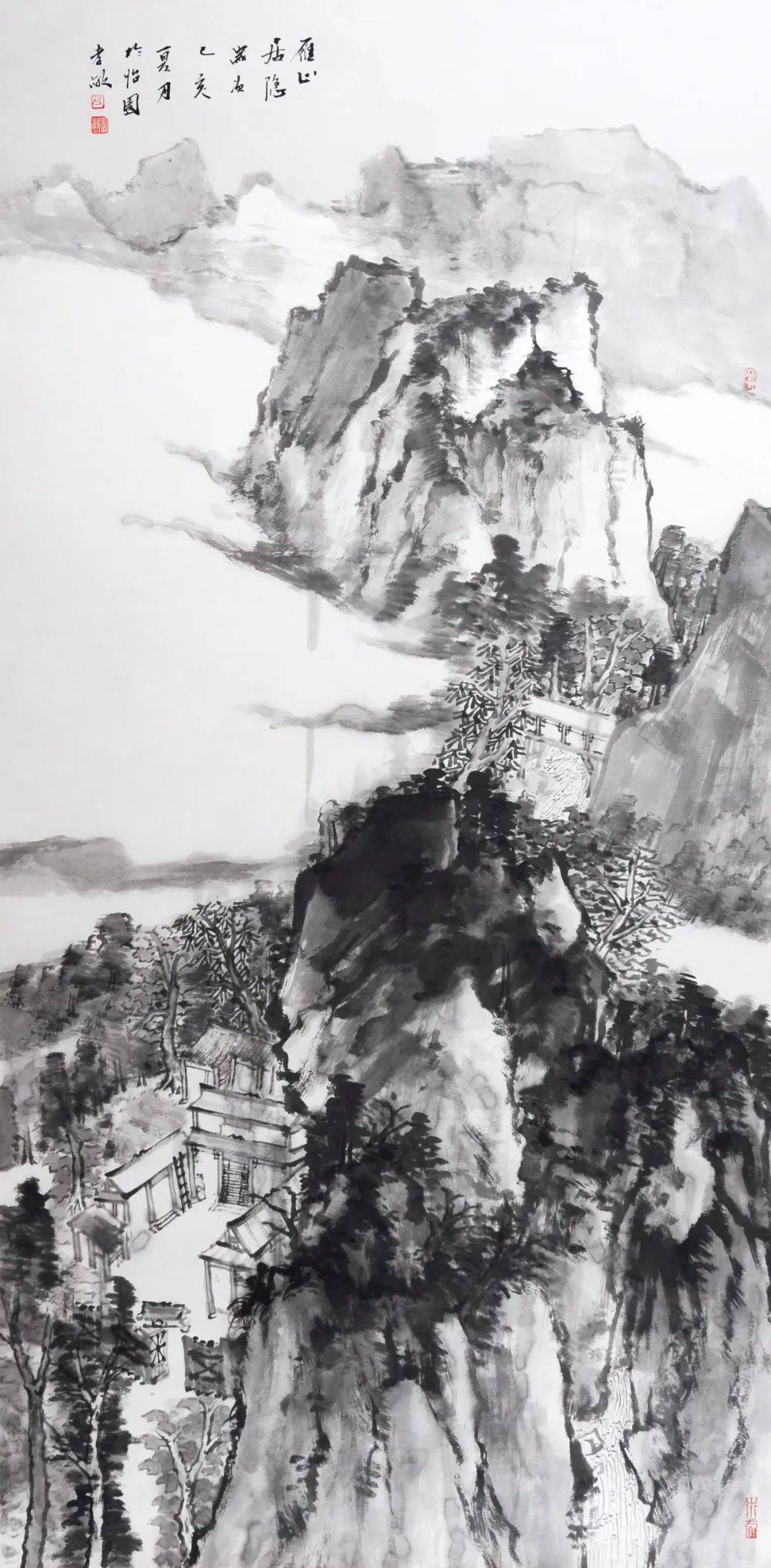 清雅古逸的写意山水画家段孝敏参加笔端生意展