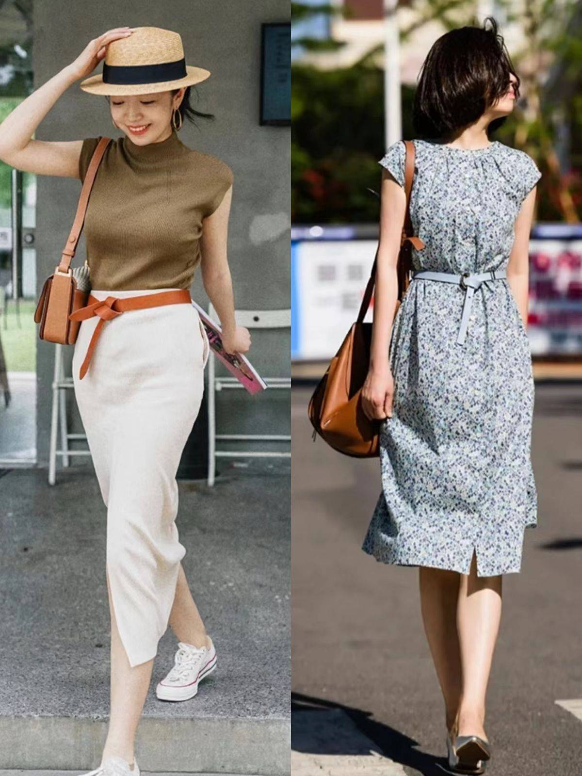 建议中年女人:出门多穿"裙子 腰带",学会这几种系法,更时髦_方式广