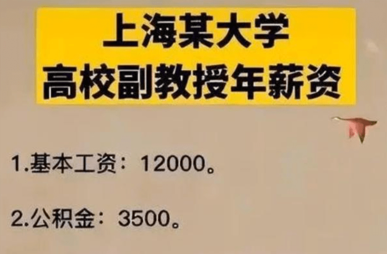 原創985高校副教授曬工資年薪讓人羨慕網友公積金是我的月薪