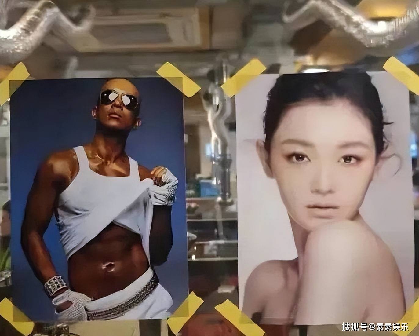 具俊晔在餐厅贴大S照片招揽生意,连厕所门上也贴着