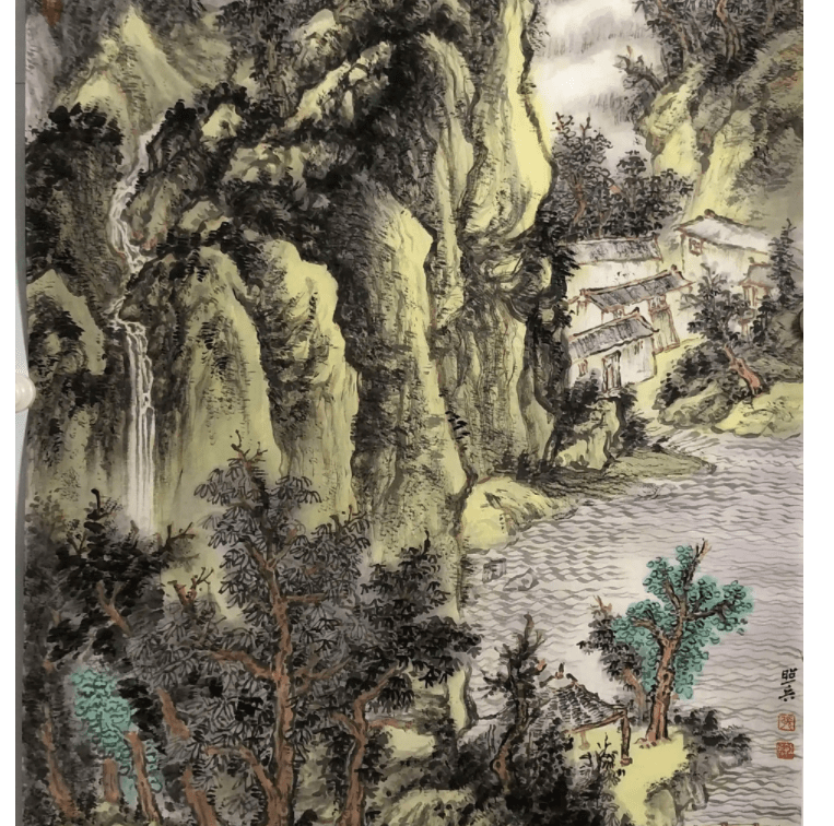 张照兵:独创"留痕墨点皴"画法,风貌别具,意趣隽永_绘画_作品_山水画