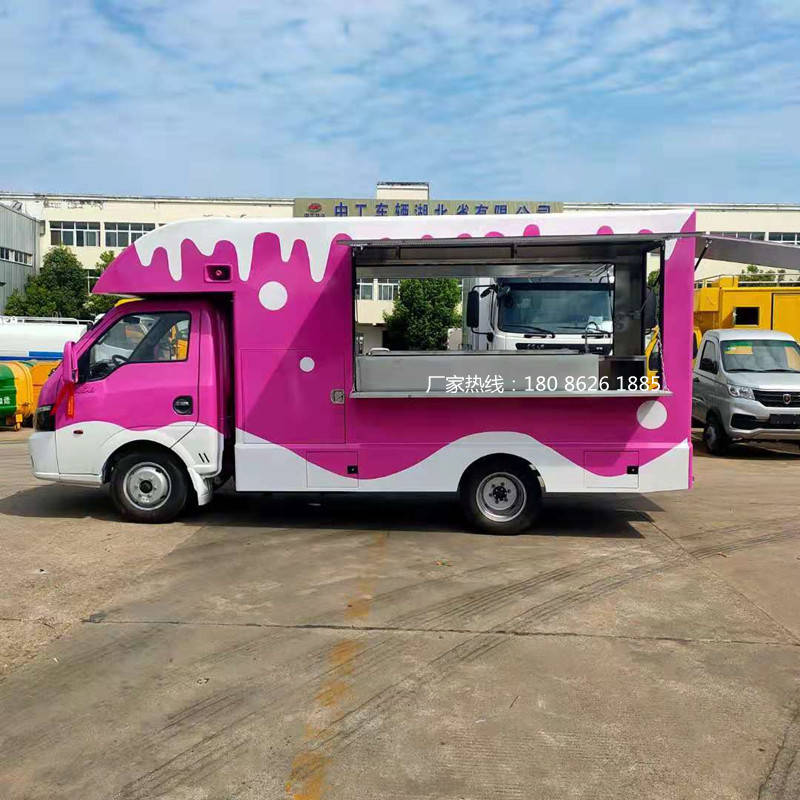 东风途逸售货车小型餐车新款移动美发车