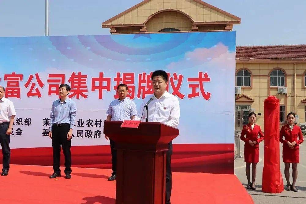 重磅3家强村公司揭牌在莱西市姜山镇