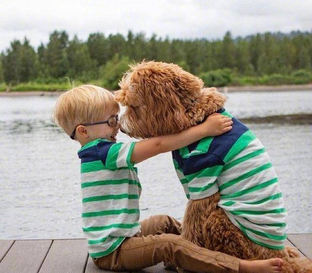 孩子和狗子穿一样的衣服,这个妈妈太有爱了!_果妈_画面_果爸