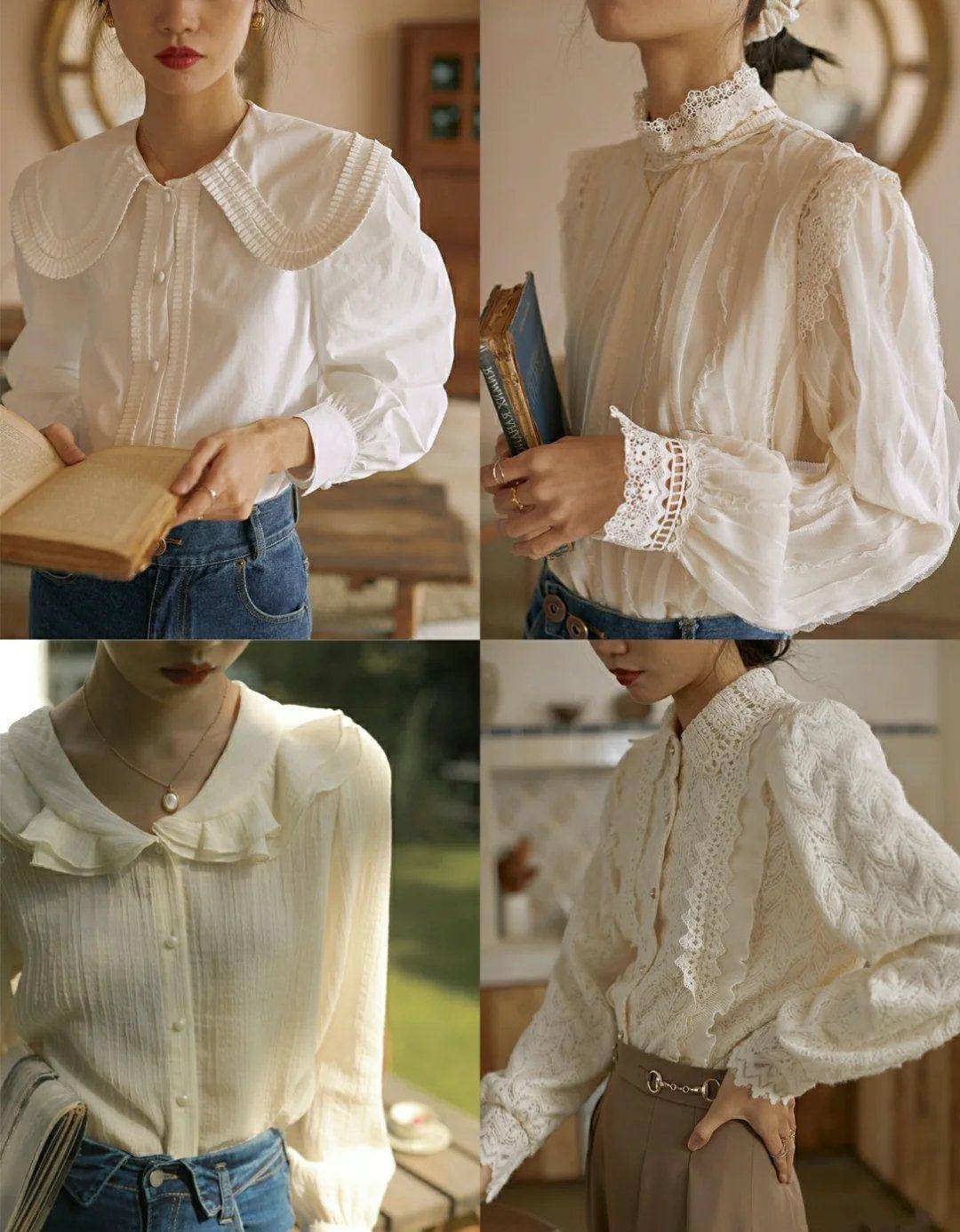 原创白色衬衫穿搭太单一试试港风法式衬衫穿搭柔情万种又美感十足