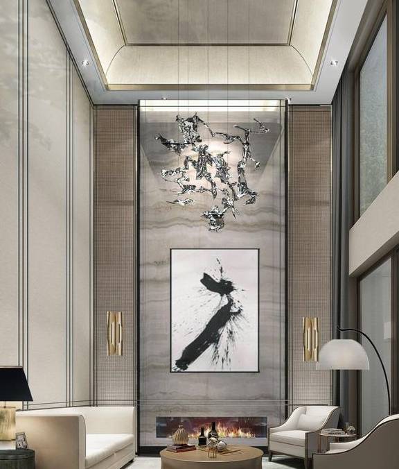 300平新中式别墅 客厅6米大挑高 给你意料之外的高级感 空间 意境 装饰性
