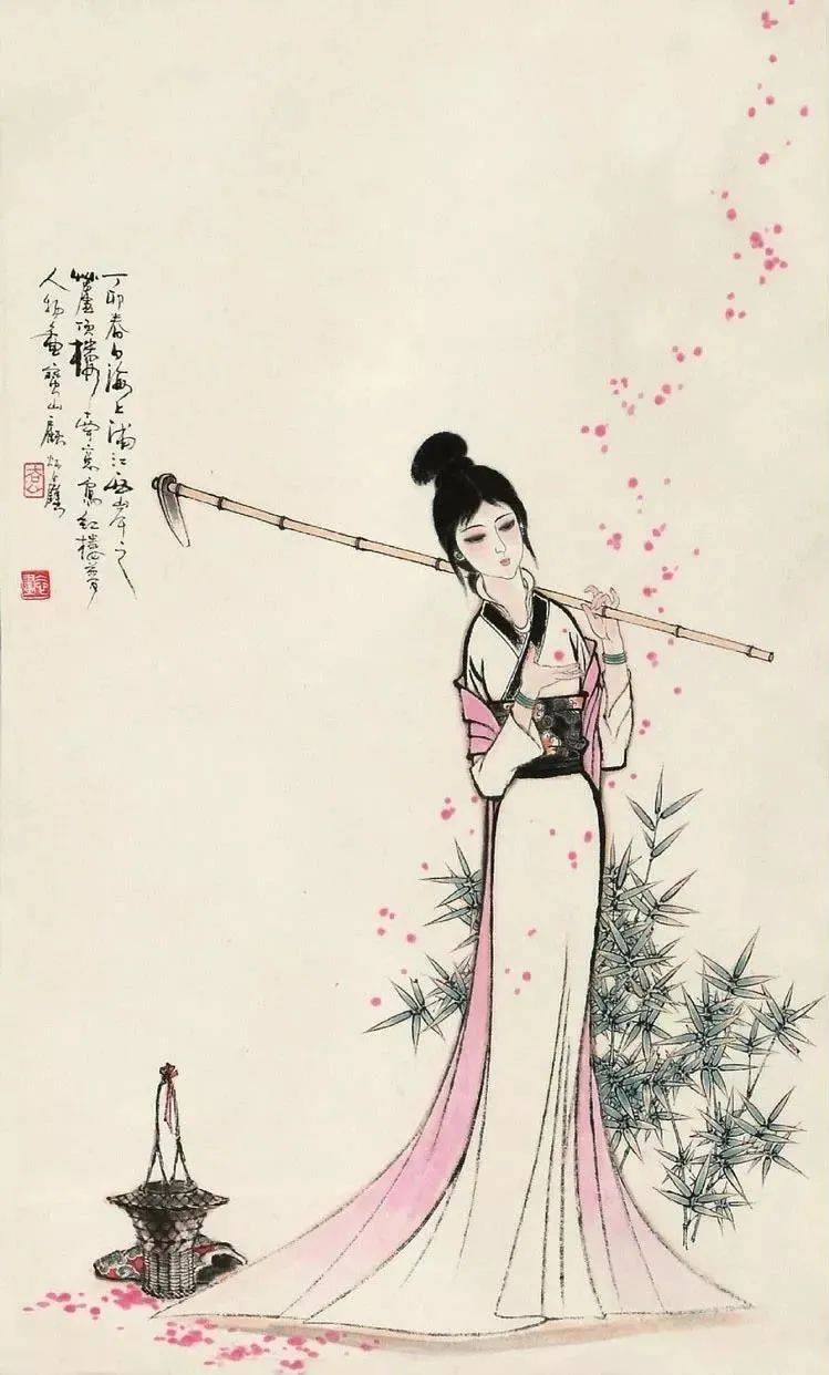 中国 清末 美人画 中国画中的仕女画：清秀婉约，窈窕婀娜，雅韵_搜狐网