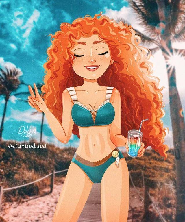 社交网络的时代,迪士尼的公主们也跻身网红行列?_比基尼_系列_造型