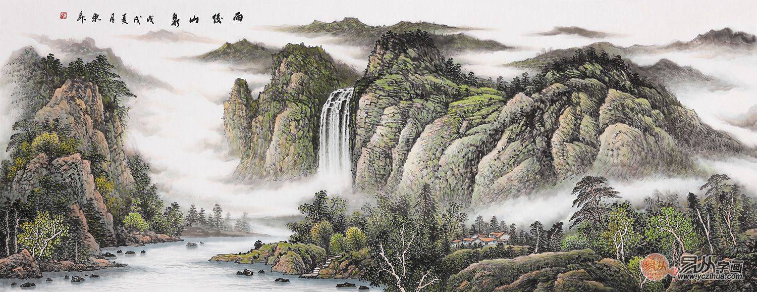 艺术画家赵洪霞作品欣赏:纵情山水绘万里河山_感觉_国画_迎客松