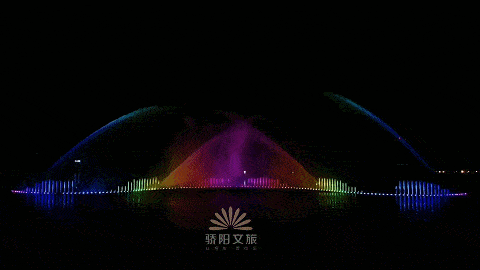 河南温县子夏公园激光水秀领略不一样的太极文化