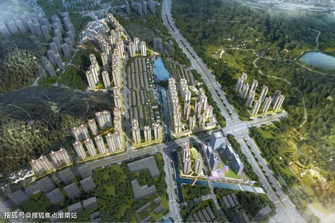 十里方圆效果图项目北边是黄阁松庐陵园,直线距离为800米,是黄阁镇