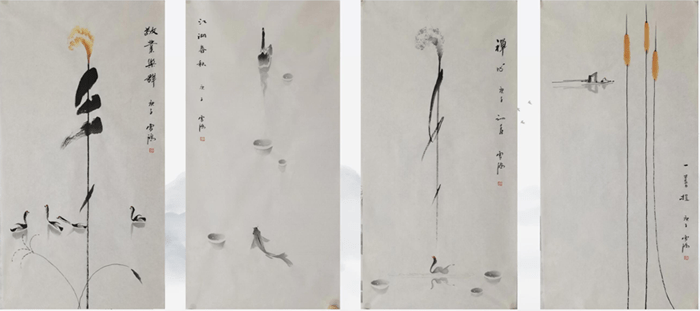 中国当代著名禅画家雪鸿作品欣赏
