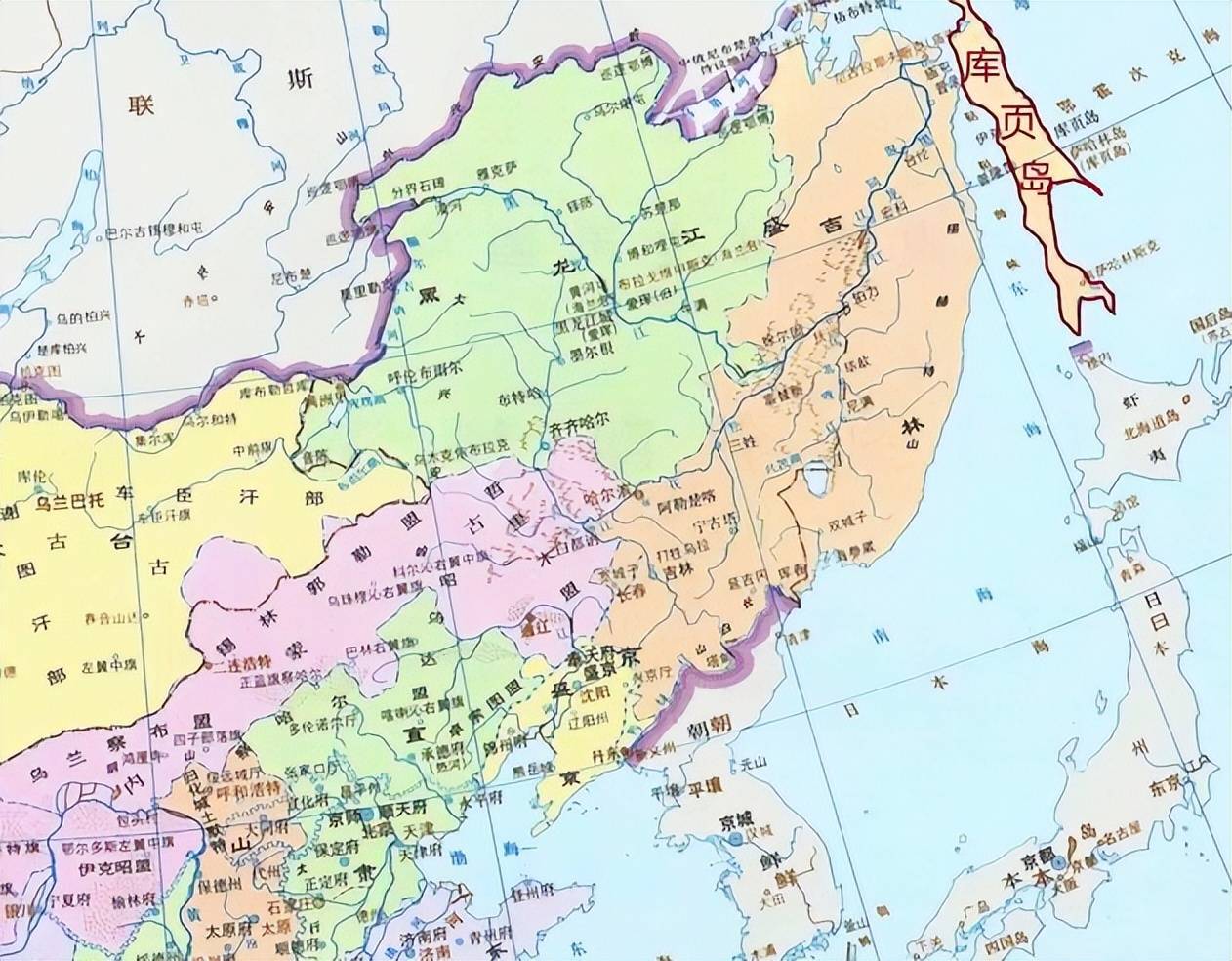 吉林省辽宁省地图图片