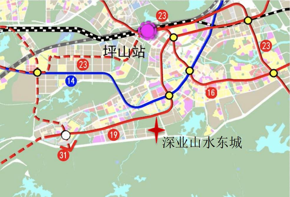 未来还规划有19号线,23号线以及31号线,5条地铁全面打通碧岭