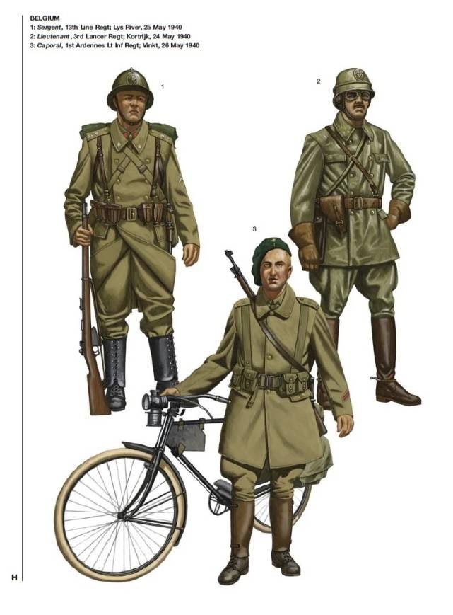 二战丹麦挪威荷兰比利时的军队,被德军闪电战几天打败_棕色_步兵_灰色