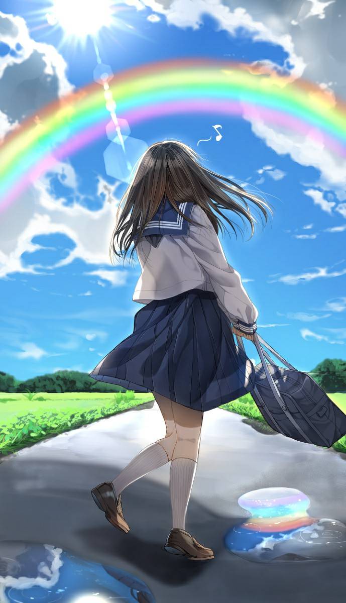 分享雨后的彩虹p站二次元壁纸