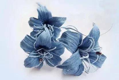 原创牛仔裤真的不能扔用牛仔布做花朵你根本想象不到它有多美