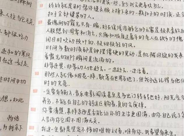 赵今麦学霸字体曝光,字迹工整如同"工厂印刷",不愧是全国第一