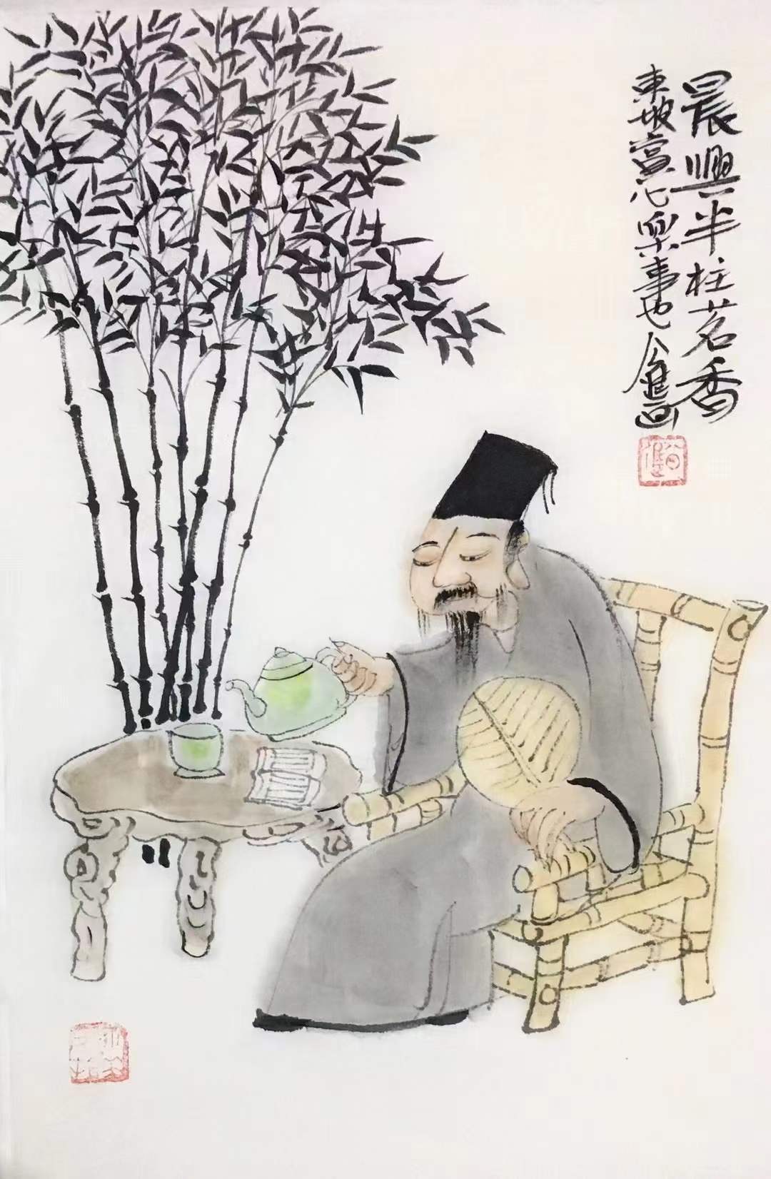 中美协公进人物画:清新优美,灵动飘逸_作品_色彩_画坛