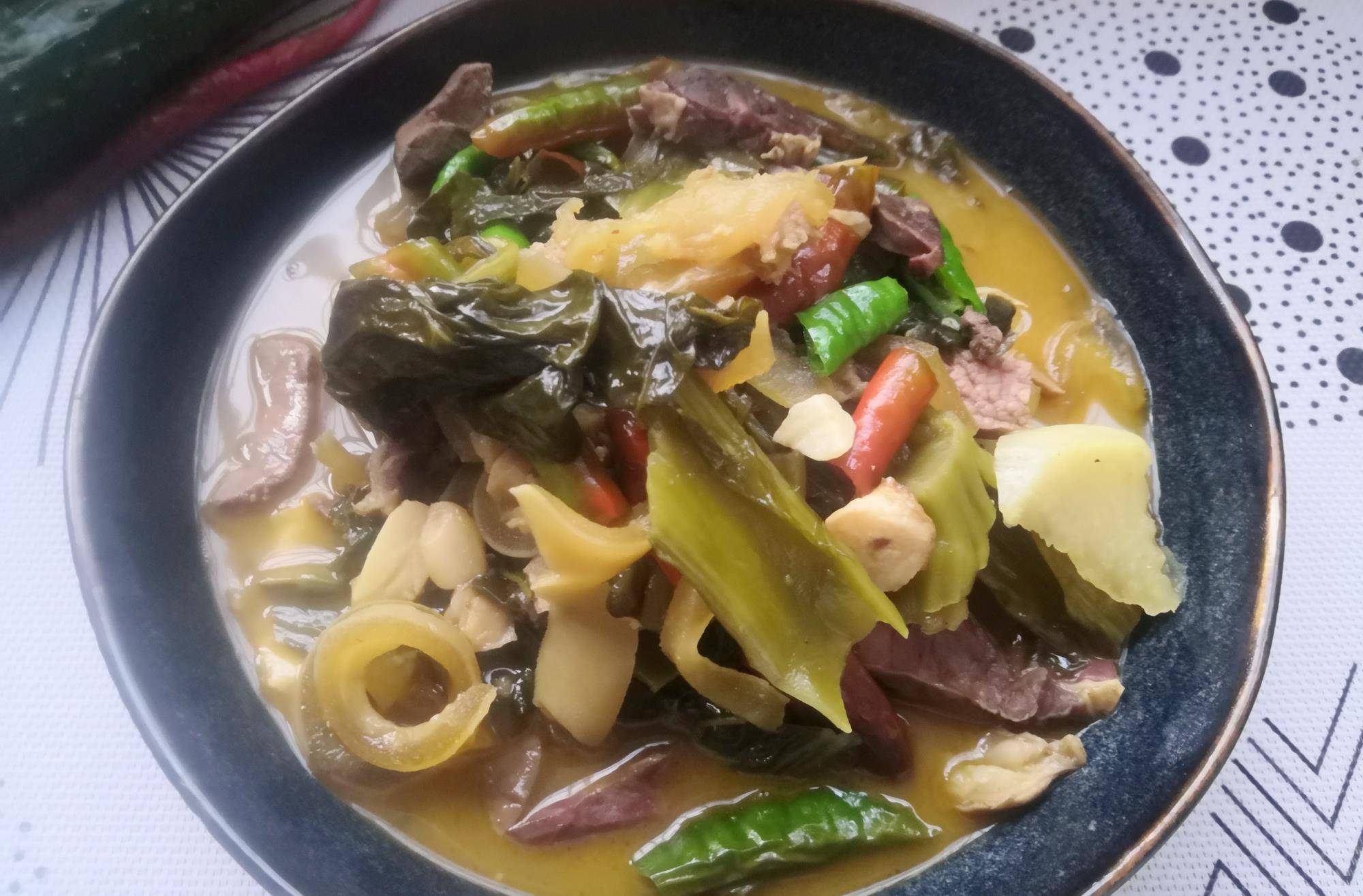 原创酸辣牛杂简单的做法别样的口味酸辣爽口开胃下饭