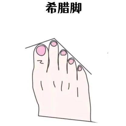 日耳曼脚很少见,拥有这种脚型的人通常