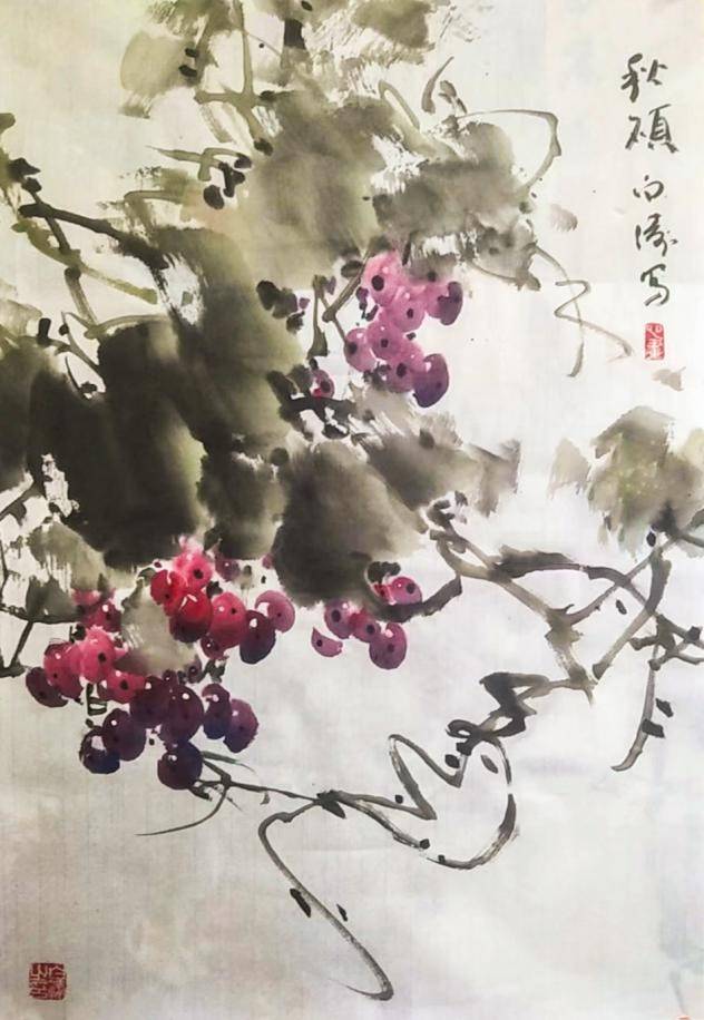 画家白涛作品在"翰墨传情—书画精英作品在线交易展览"中售罄