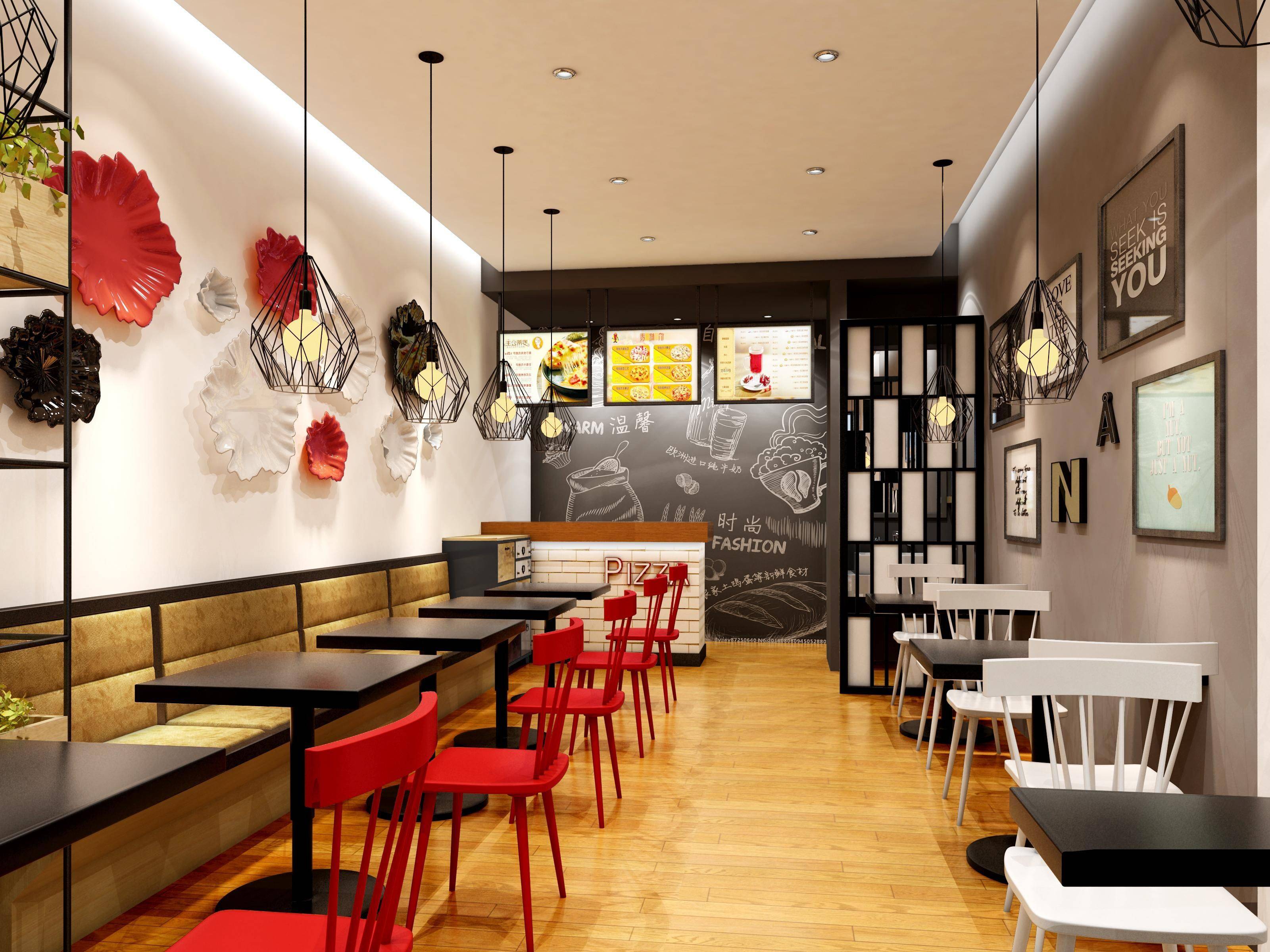 广东餐饮店装修设计案例-意式风情 恋恋不舍_披萨_美食_墙壁