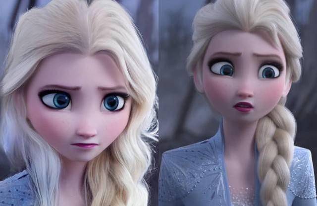 休闲战士服和披散头发的碰撞当艾莎换上披肩长发,却给我们营造了另外