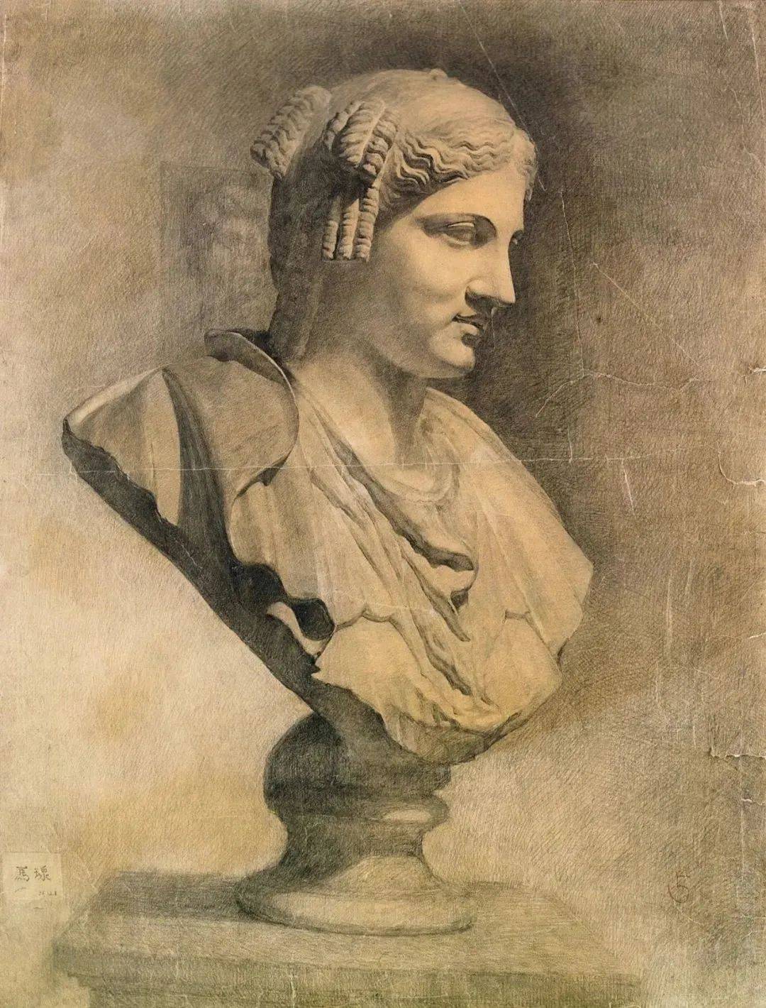 中央美术学院附中留校作品素描石膏像