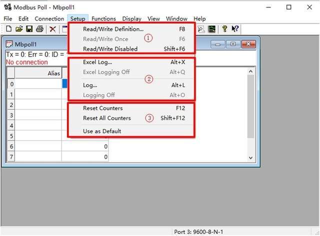 Modbus调试工具——Modbus Tools(仿真演示)_配置_寄存器_Poll