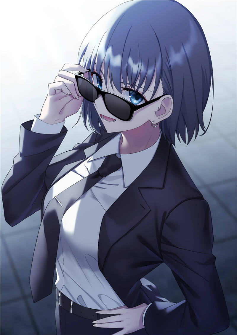 送你一张二次元女生头像!墨镜特辑p站美图欣赏