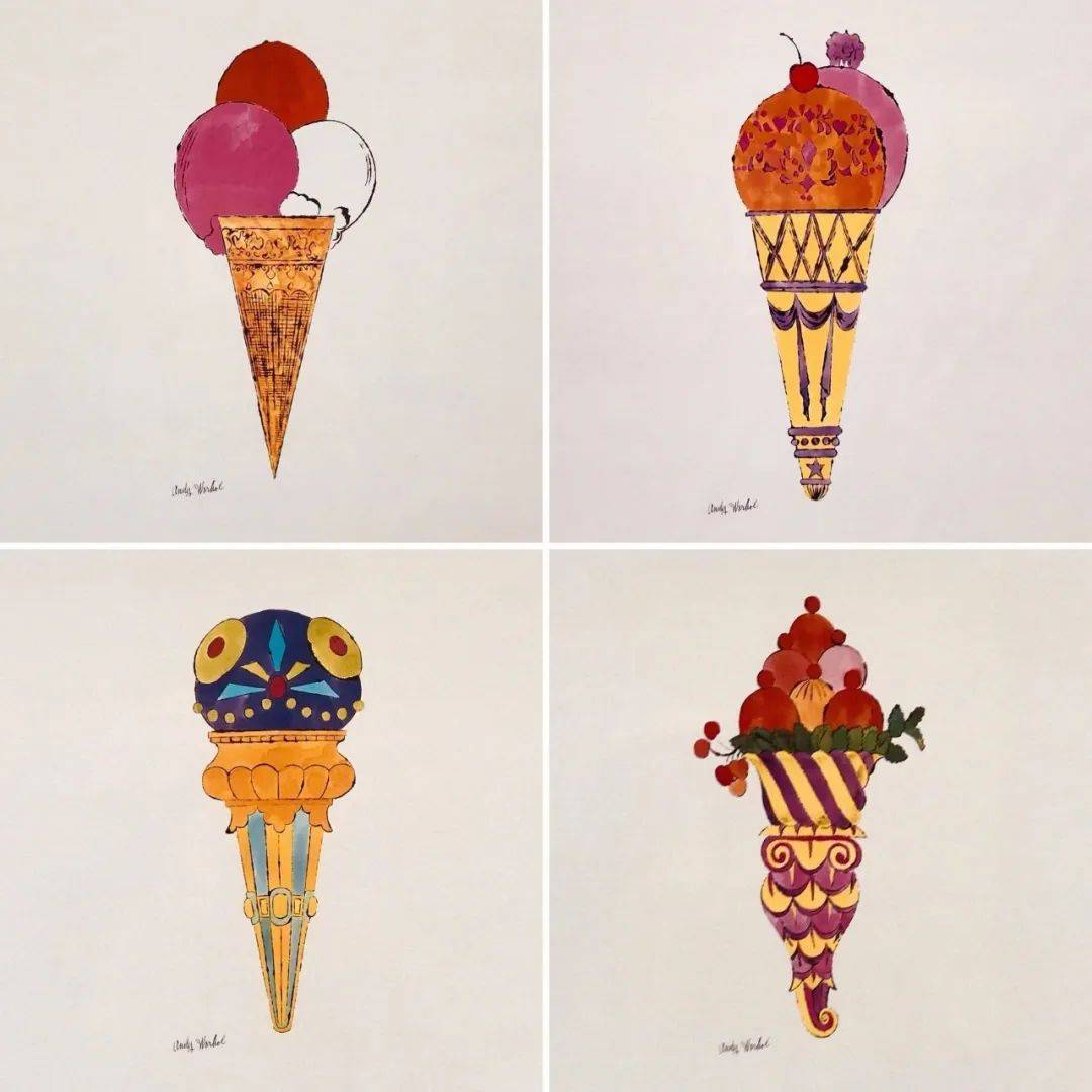 在这间名为"serendipity 3"的冰淇淋店里,沃霍尔绘制了大量的设计和