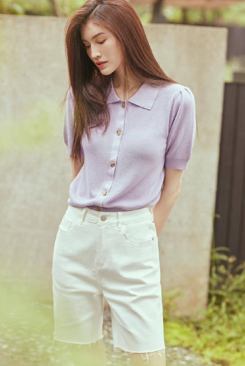 何穗夏季穿搭好清爽,集合今年各大流行色,何仙姑真的太会穿啦_伊芙丽