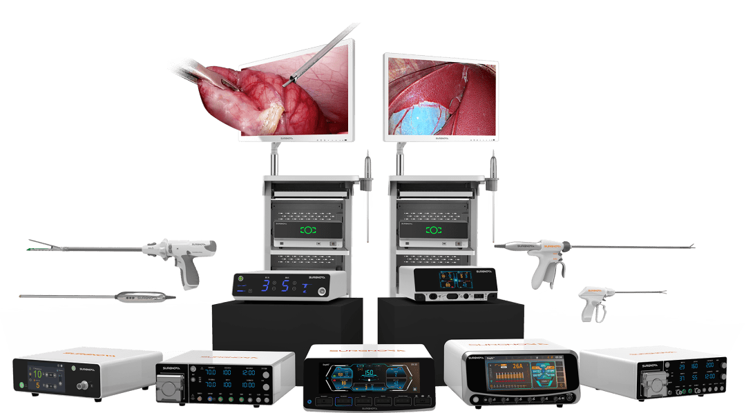 外科治疗整体解决方案,产品主要包括2d电子腹腔内窥镜,3d电子胸腹腔镜