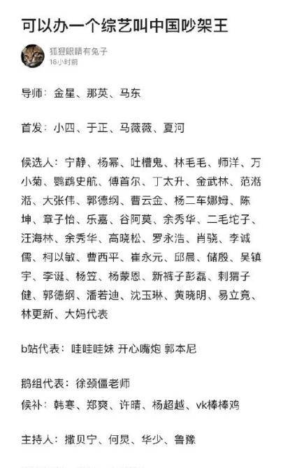 中国吵架王67!这些明星开口,那是一位比一位狠啊