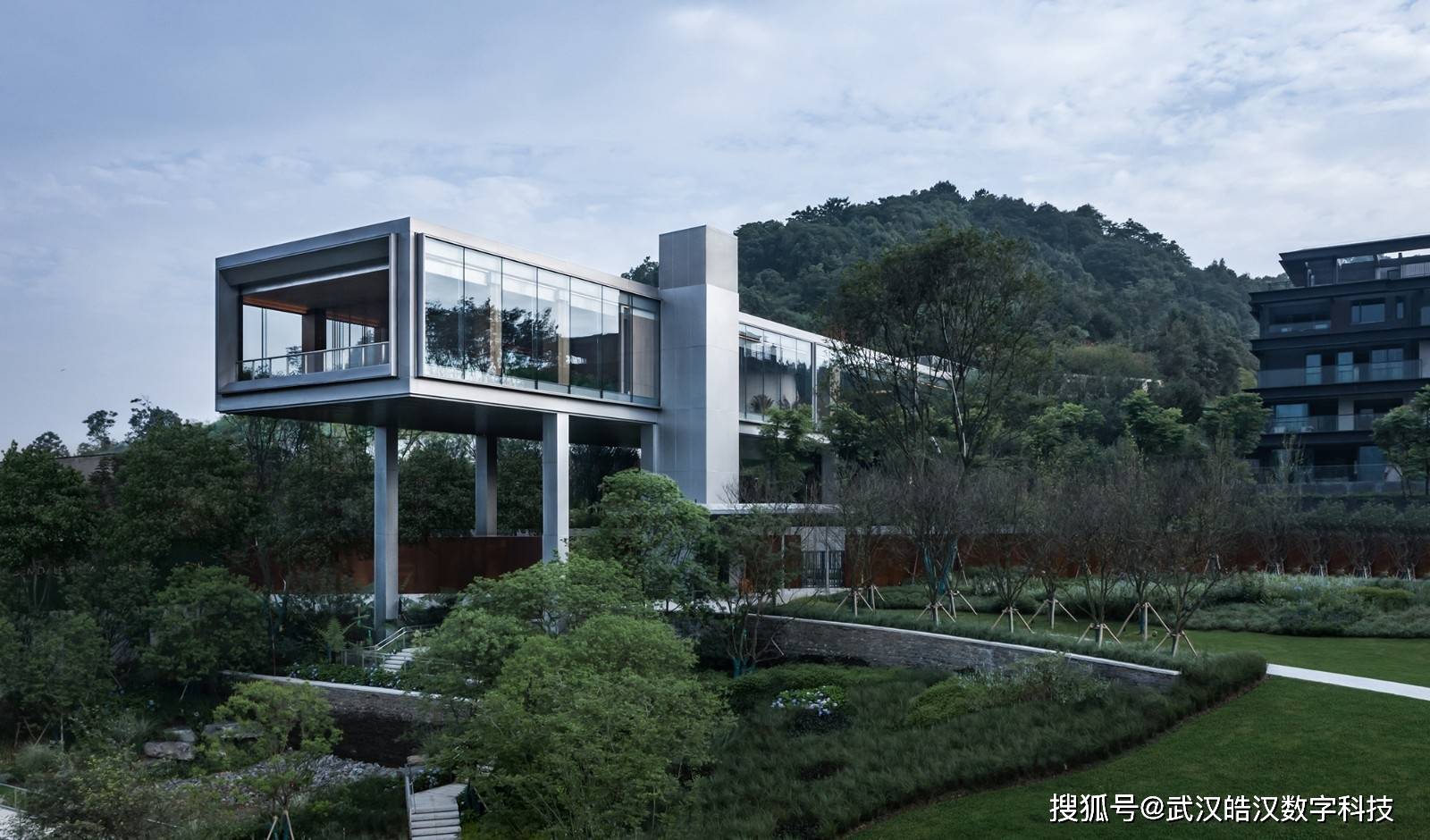 【建筑设计】湖山樾社区中心 营造一方安宁的空间场所_vast-cg_自然