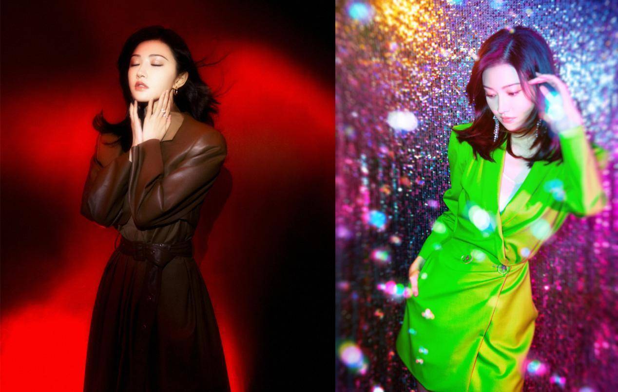 33岁景甜真给自己长脸,穿衬衫裙上电视五一晚会唱歌,这五音让人担心