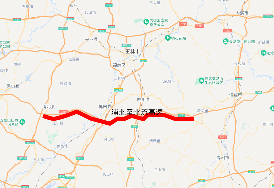 有广西客家人第一高速之称_高速公路_浦北_北流