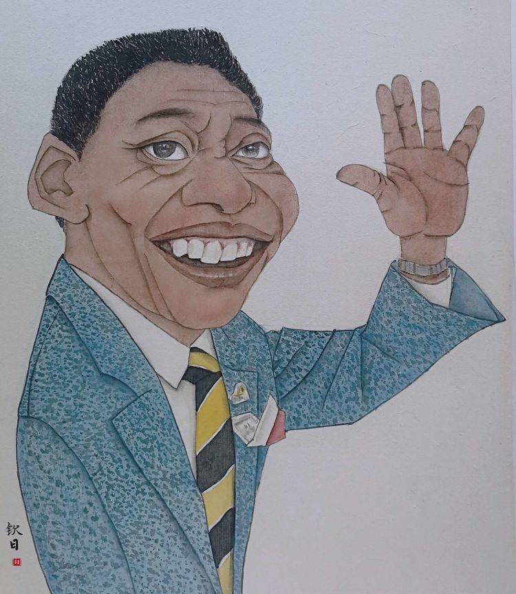 传奇落幕球王贝利肖像漫画_足球运动员_平作_巴西