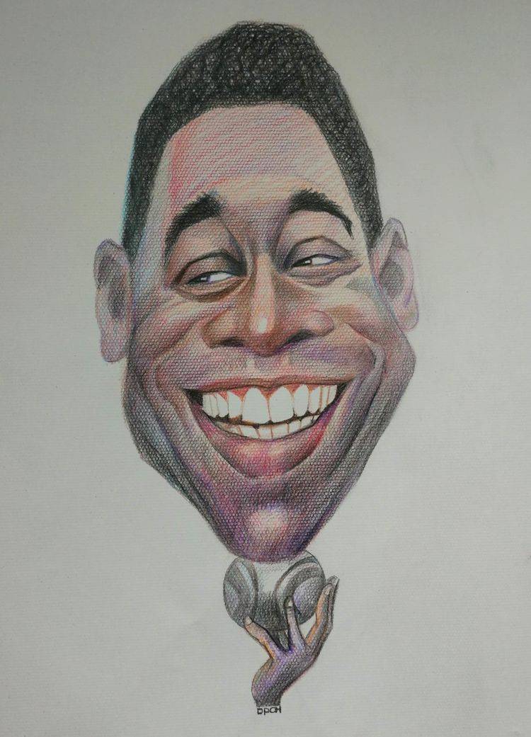 传奇落幕球王贝利肖像漫画_足球运动员_平作_巴西