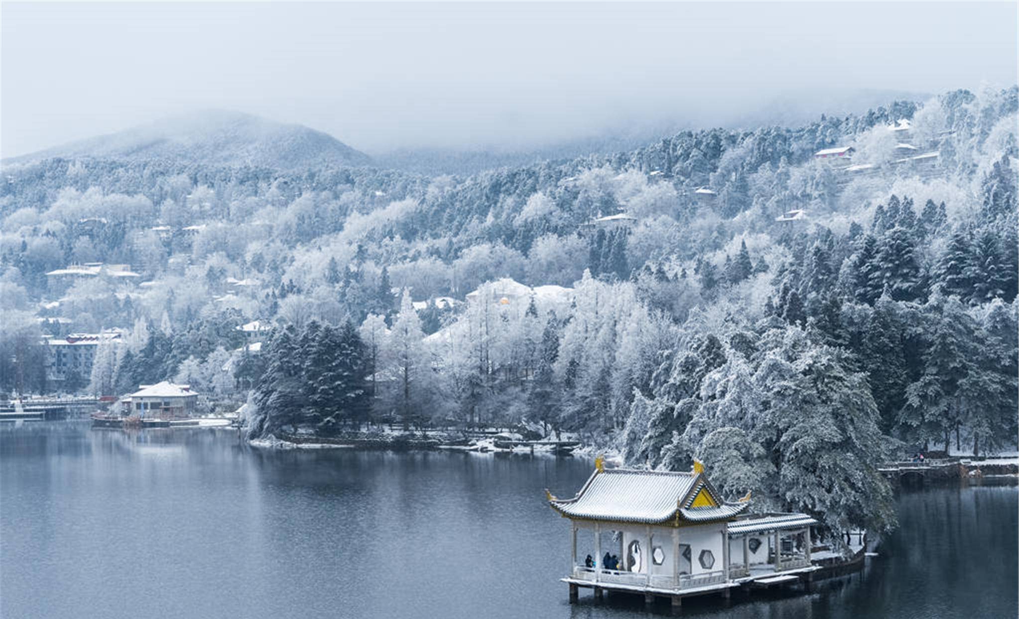 庐山雪景照片图片