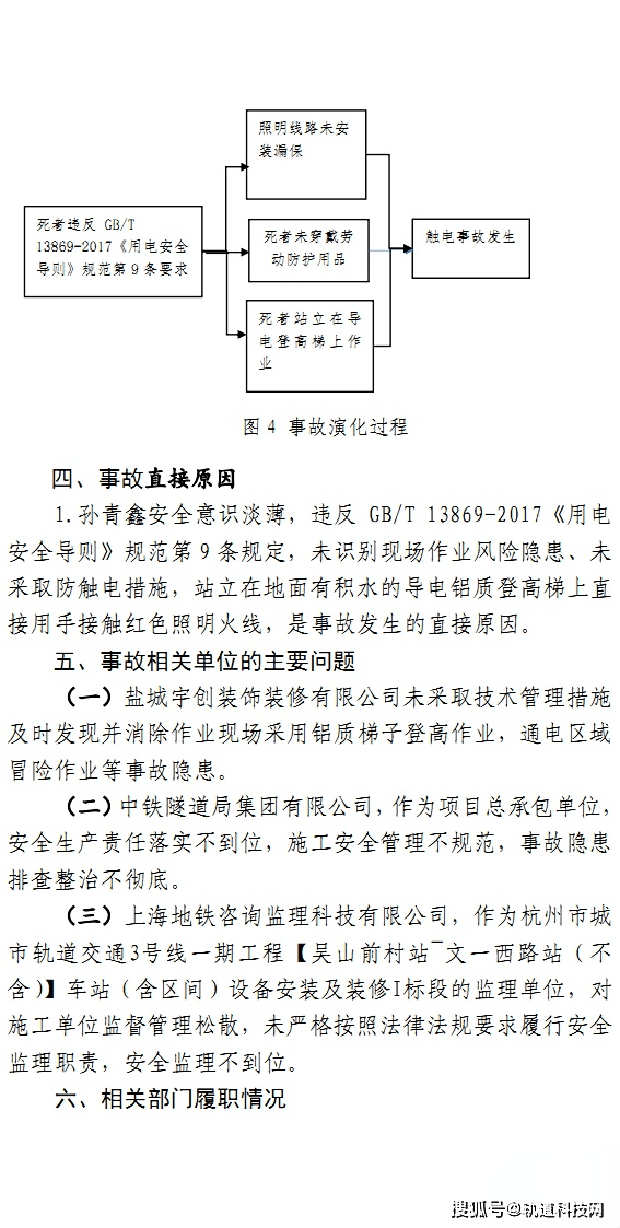 杭州地铁3号线一期工程“6·29”一般触电变乱查询拜访陈述