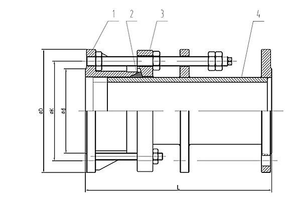 法兰伸缩器安装示意图图片