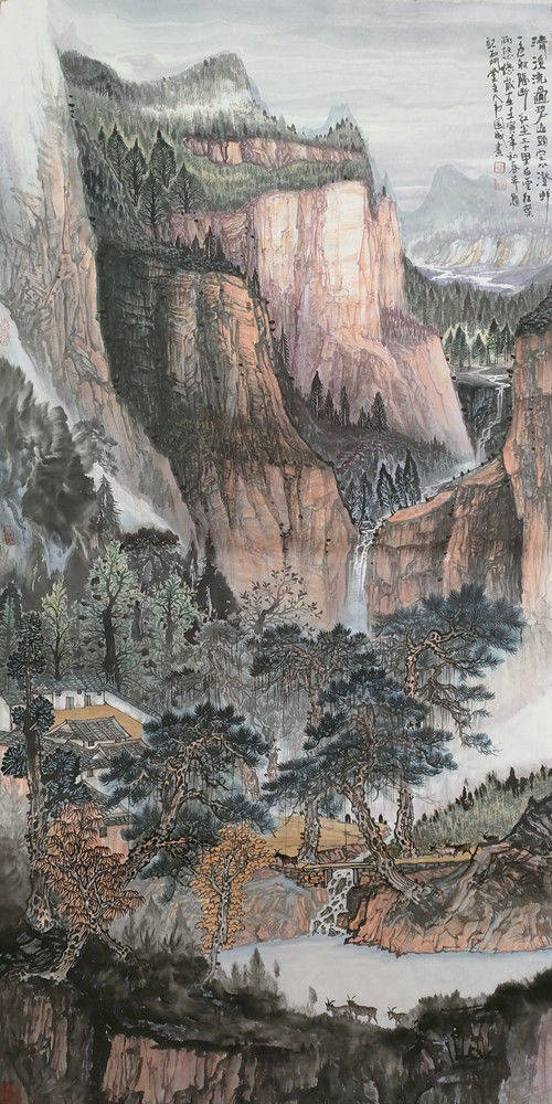 "笔写山河舒壮志,胸荡太行气磅礴"一一著名画家韦囯成_中国_韦国成