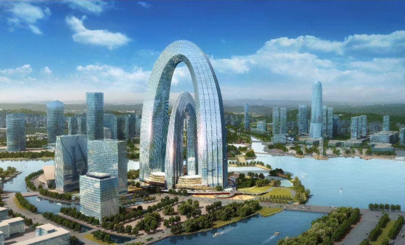 北京又添一"巨作",落户通州投资近168亿,被称"彩虹之门"_建筑物_高楼